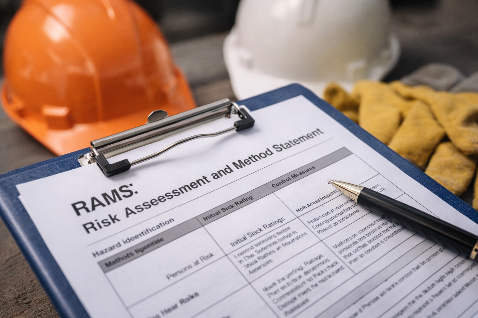 Placeholder: RAMS and method statements